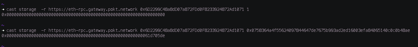 cast storage dump
