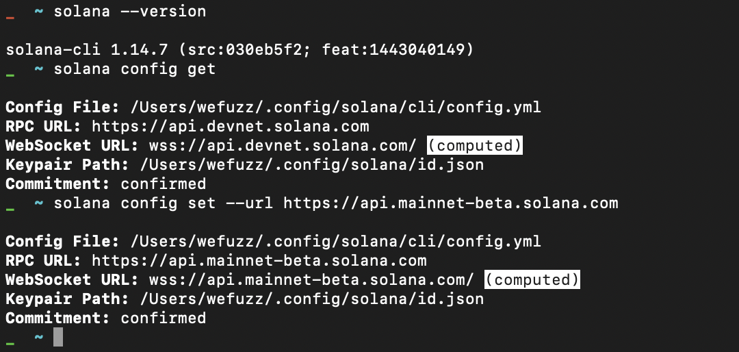 solana cli 0x1
